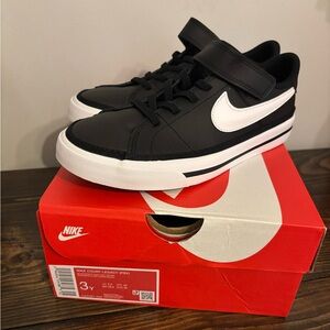 Nike Kids Court Legacy Black and White Sneakers